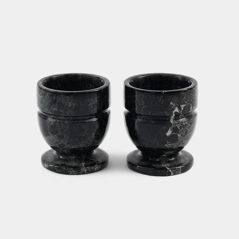 Marble Egg Cups Set