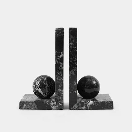 Marble L-Shaped Bookends – handmade natural stone by Artreestry