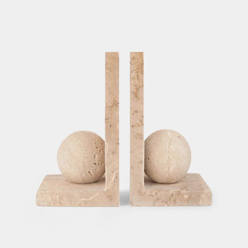 Marble L-Shaped Bookends