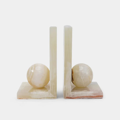 Marble L-Shaped Bookends