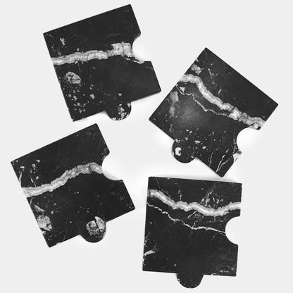 Marble Puzzle Coaster Set of 4