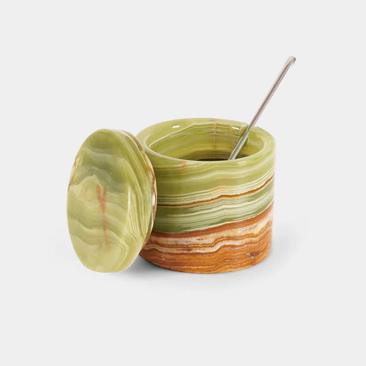 Marble Salt Cellar With Spoon