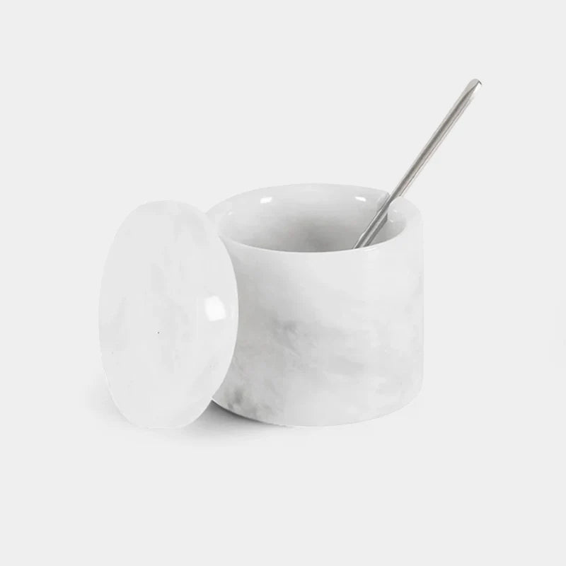 Marble Salt Cellar With Spoon