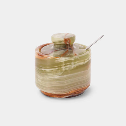 Marble Single Salt Cellar With Spoon