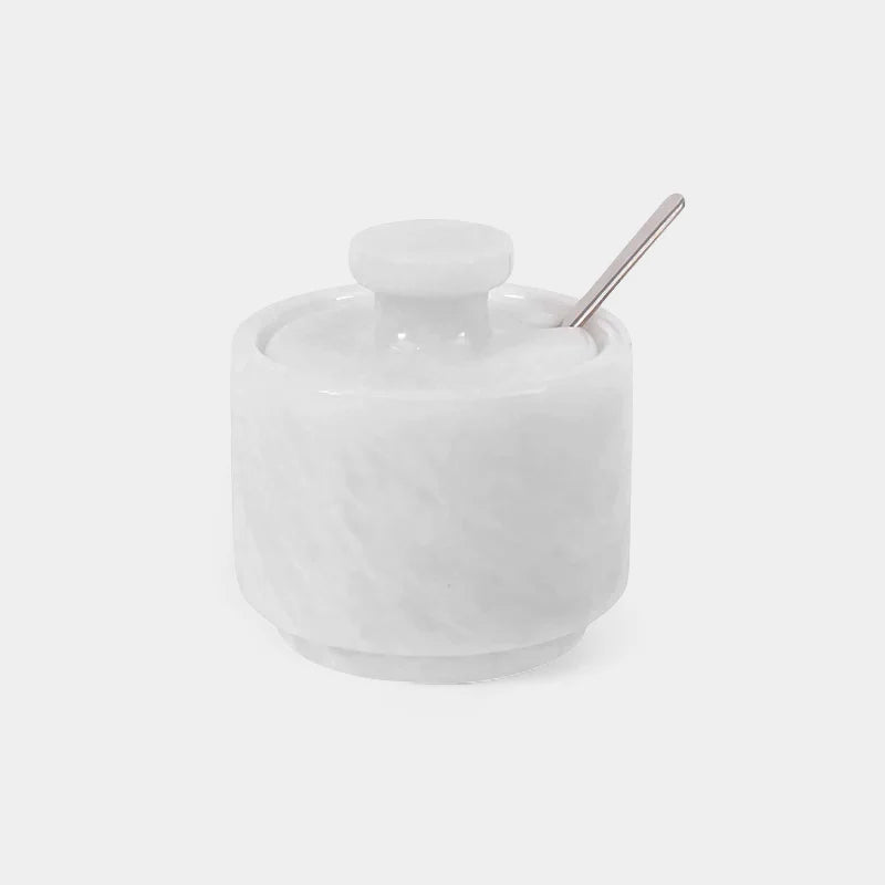 Marble Single Salt Cellar With Spoon