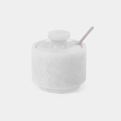 Marble Single Salt Cellar With Spoon