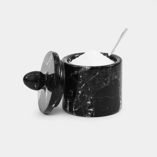 Marble Single Salt Cellar With Spoon