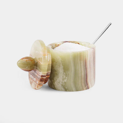 Marble Single Salt Cellar With Spoon
