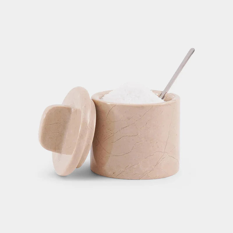 Marble Single Salt Cellar With Spoon