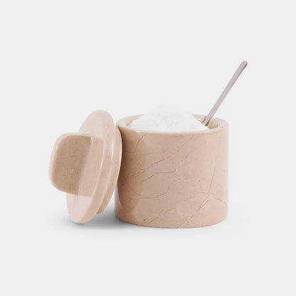 Marble Single Salt Cellar With Spoon
