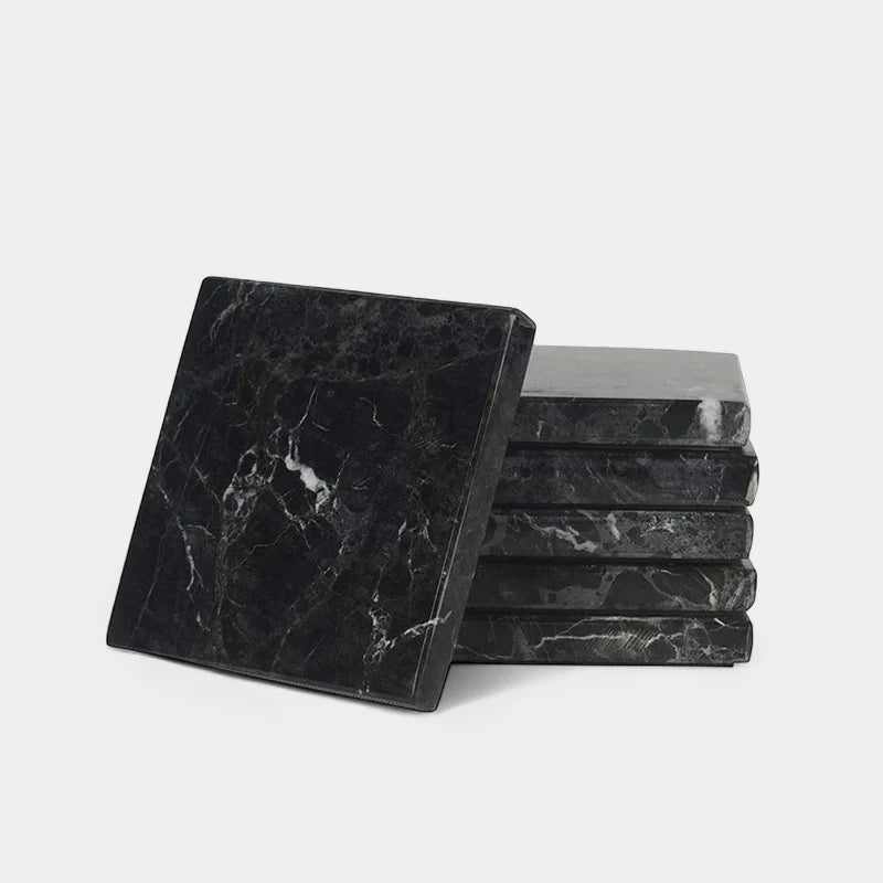 Marble Square Coasters Set