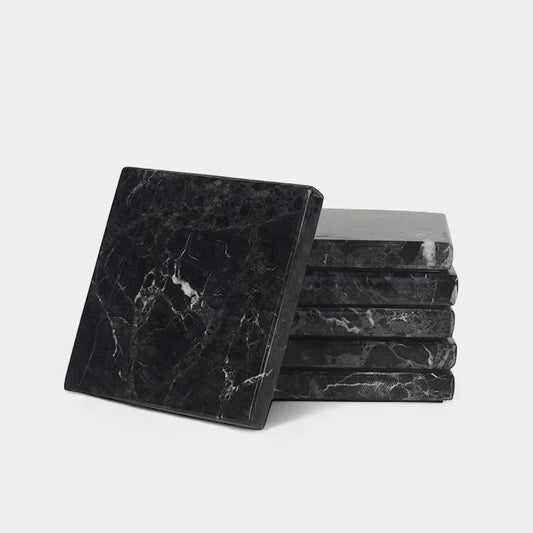 Marble Square Coasters Set – handmade natural stone by Artreestry