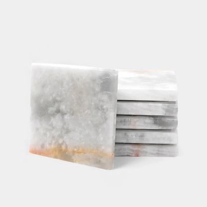 Marble Square Coasters Set