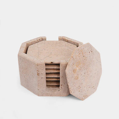 Marble Star Coasters Set Includes Elegant Holder