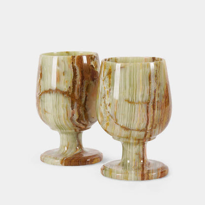 Marble Wine Glasses Set of 2
