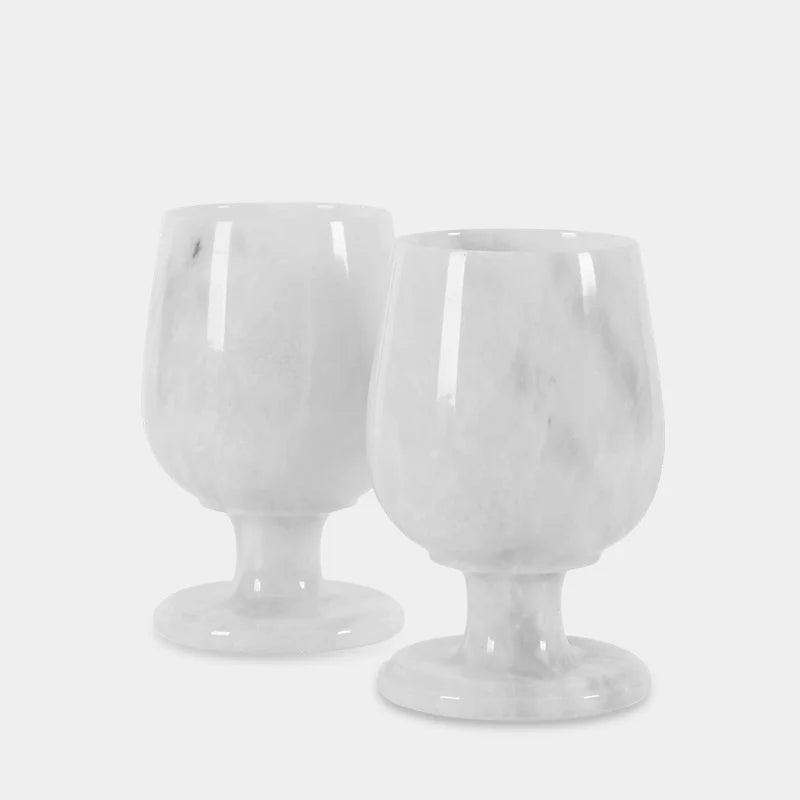 Marble Wine Glasses Set of 2