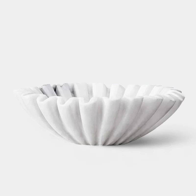 Ruffle Fruit Bowl (White)