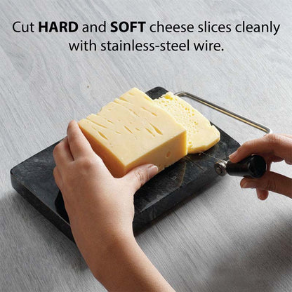 Artreestry Handmade Marble Cheese Slicer with Replacement Wires