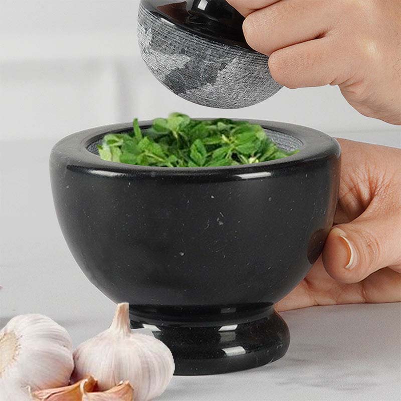 Artreestry Handmade Marble Mortar & Pestle Set Mushroom Style