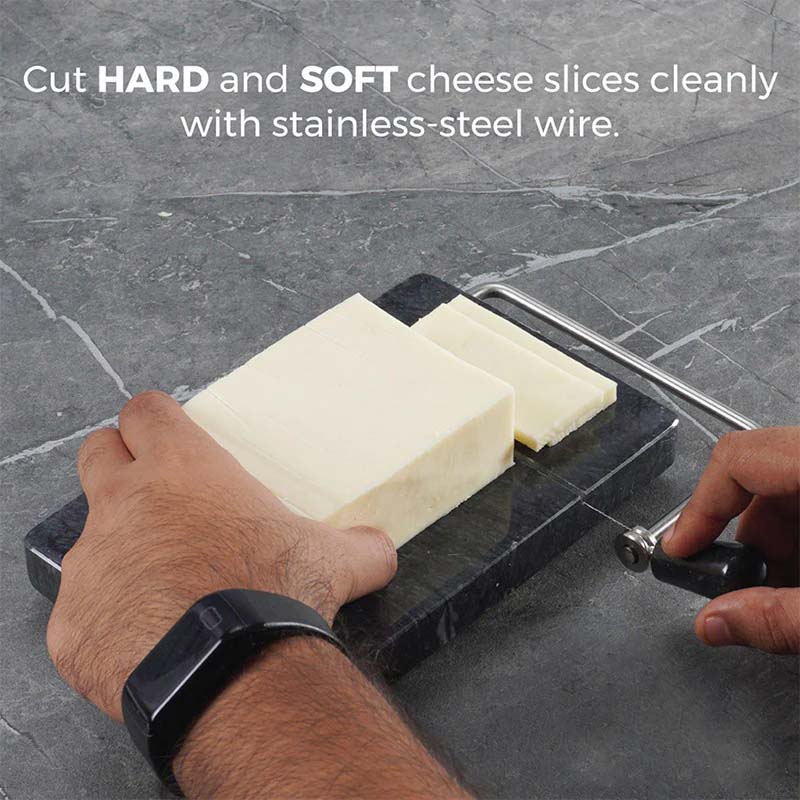 Artreestry Handmade Marble Cheese Slicer with Replacement Wires