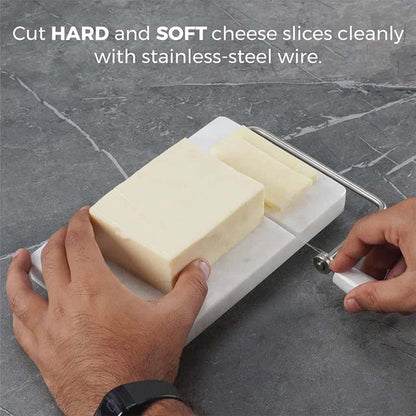 Artreestry Handmade Marble Cheese Slicer with Replacement Wires