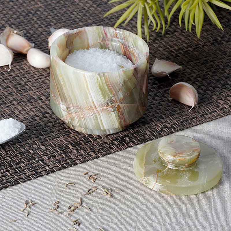 Artreestry Handmade Marble Single Salt Cellar