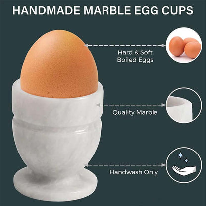 Artreestry Handmade Marble Egg Cups Set of 2