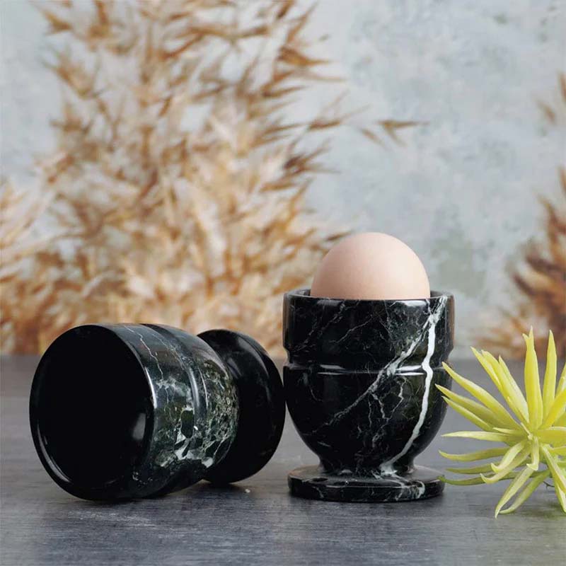 Artreestry Handmade Marble Egg Cups Set of 2