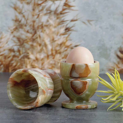 Artreestry Handmade Marble Egg Cups Set of 2