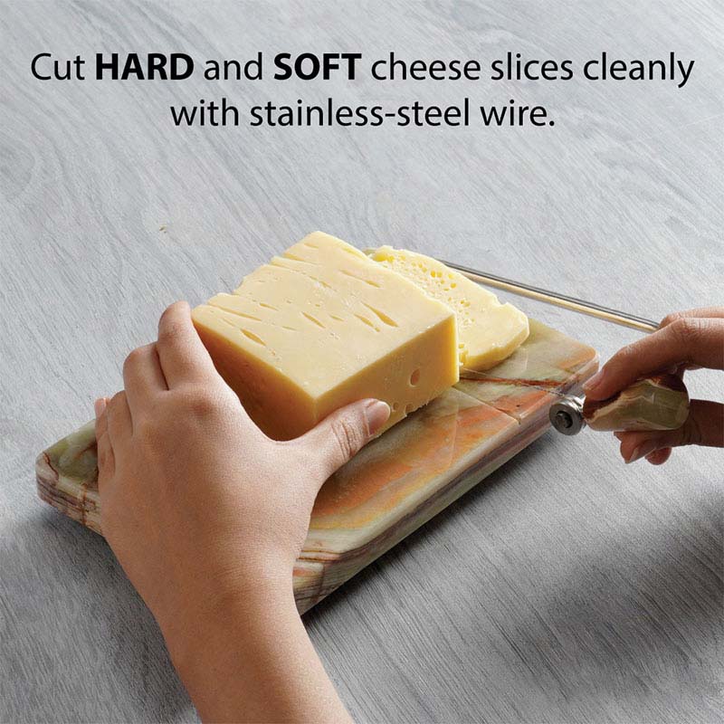 Artreestry Handmade Marble Cheese Slicer with Replacement Wires