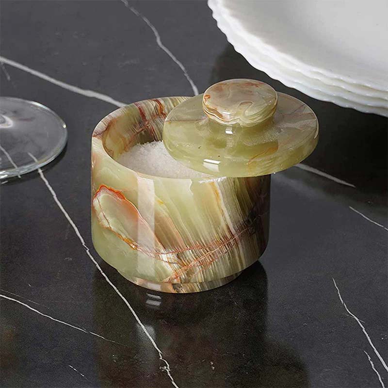 Artreestry Handmade Marble Single Salt Cellar