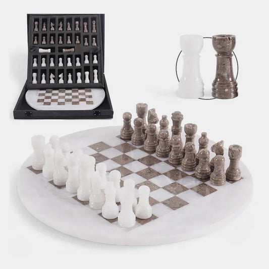 30 cm Round Chess Set With Standard Storage Box