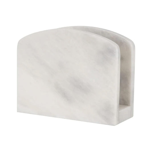 Artreestry Marble Napkin Holder 5.5" Inch White Handmade Dining Table Napkins Holder - Simple Modern Home & Kitchen Paper Towel Holder Countertop - Used as Utensil Holder, Home Décor & Bar Napkins