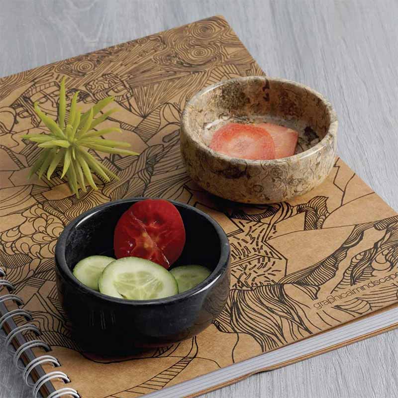 Artreestry Handmade Marble Sauce Cup Set of 2