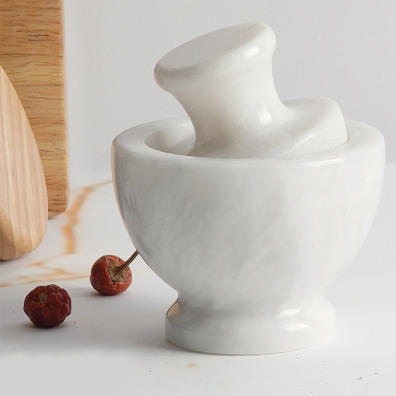 Artreestry Handmade Marble Mortar & Pestle Set Mushroom Style