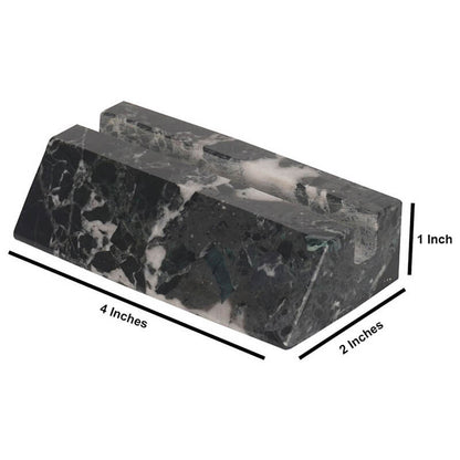 Business Card Holder Black Handmade Marble Office Desk Organizers