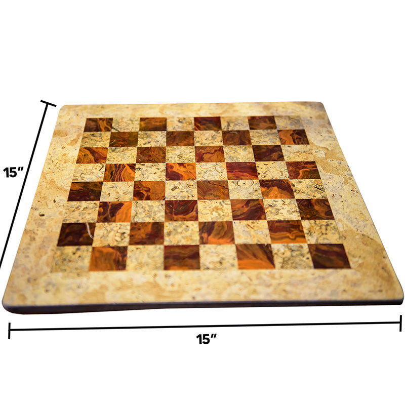 Handmade 15 Inches Marble Chess Board Only