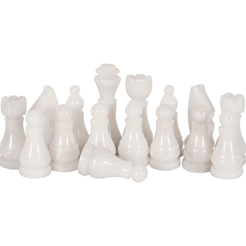 Handmade White and Green Premium Quality Chess Figures  