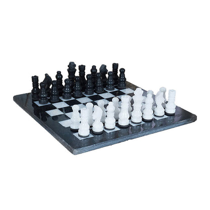 RADICALn Handmade Marble Black and White Staunton Tournament Chess Set