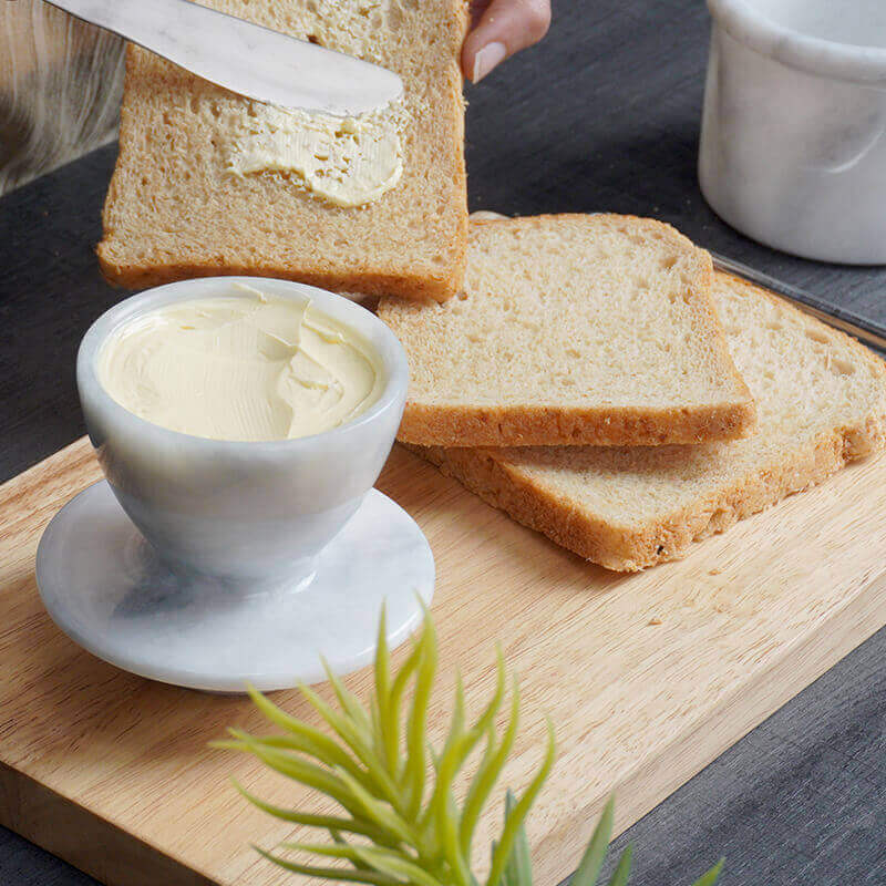 Butter Dish with Knife Handmade marble Butter Storage Container