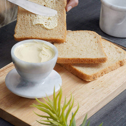 Butter Dish with Knife Handmade marble Butter Storage Container