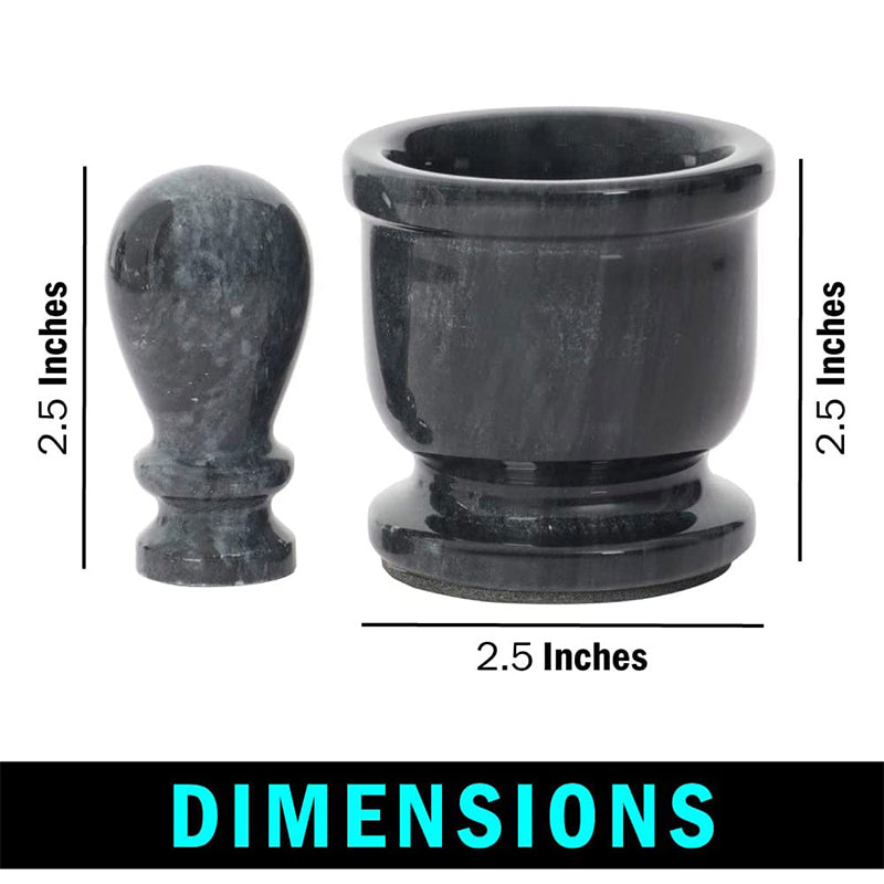 2.5" Artreestry Handmade Marble Mortar and Pestle Set