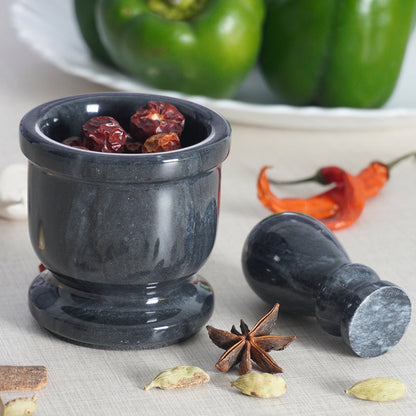 2.5" Artreestry Handmade Marble Mortar and Pestle Set