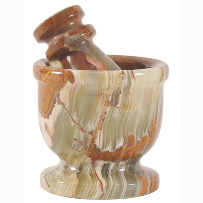 2.5" Artreestry Handmade Marble Mortar and Pestle Set